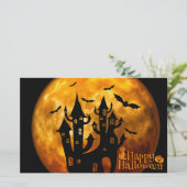 Happy Halloween (Vollmond) Briefpapier (Stehend Vorderseite)