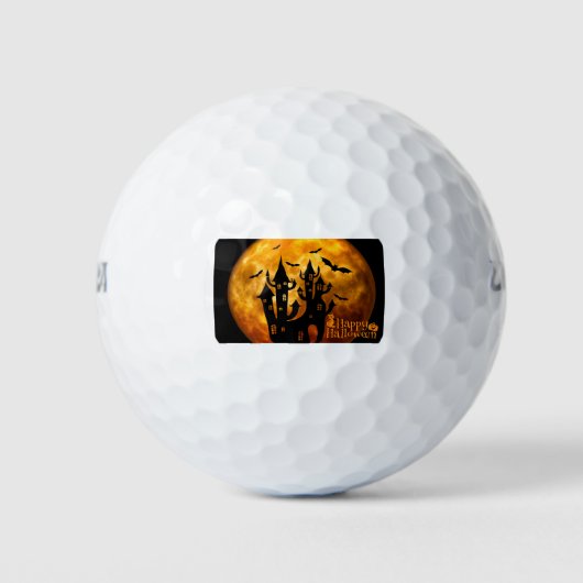 Happy Halloween (Vollmond) Golfball (Vorderseite)
