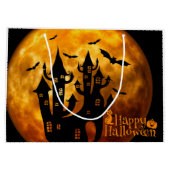 Happy Halloween (Vollmond) Große Geschenktüte (Rückseite)