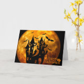 Happy Halloween (Vollmond) Karte (Gelbe Blume)
