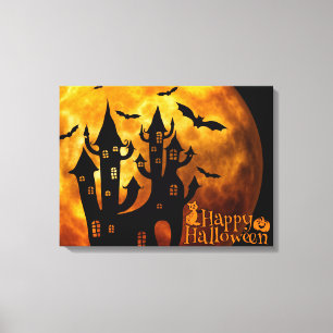 Happy Halloween (Vollmond) Leinwanddruck