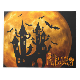 Happy Halloween (Vollmond) Notizblock