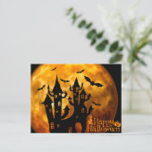 Happy Halloween (Vollmond) Postkarte (Stehend Vorderseite)