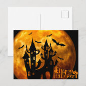 Happy Halloween (Vollmond) Postkarte (Vorne/Hinten)