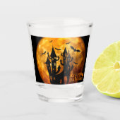Happy Halloween (Vollmond) Schnapsglas (Vorderseite)