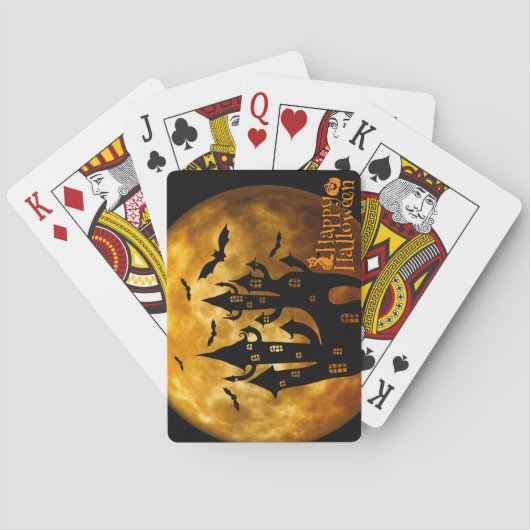 Happy Halloween (Vollmond) Spielkarten (Rückseite)