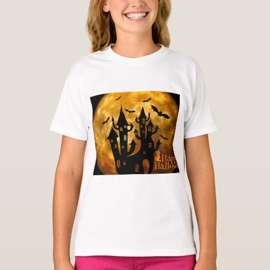 Happy Halloween (Vollmond) T-Shirt (Vorderseite)