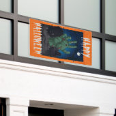 Happy Halloween vom Grab Banner (Äußeres Gebäude)