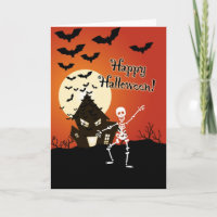 Happy Halloween vom tanzenden Skelett