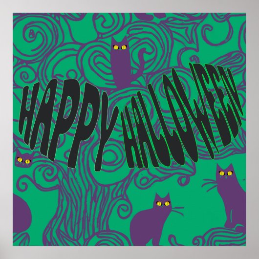 Happy Halloween von den Tragekatzen Poster (Vorne)