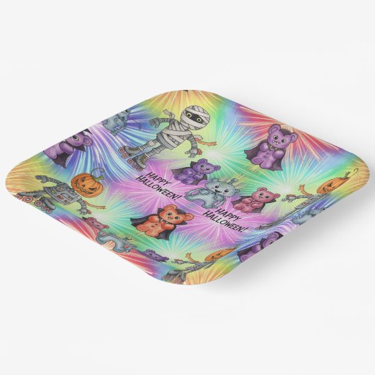 Happy Halloween von Natasha Us Pappteller (Gewinkelt)