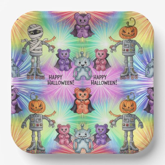 Happy Halloween von Natasha Us Pappteller (Vorderseite)