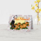 HAPPY HALLOWEEN von SHARON SHARPE Karte (Gelbe Blume)