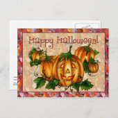HAPPY HALLOWEEN von SHARON SHARPE Postkarte (Vorne/Hinten)