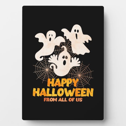 Happy Halloween von uns allen Fotoplatte (Vorderseite)