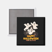 Happy Halloween von uns allen Magnet (Vorderseite/Rückseite)