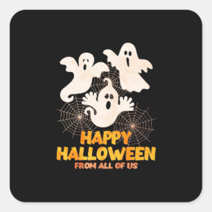 Happy Halloween von uns allen Quadratischer Aufkleber