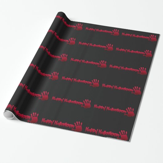 Happy Halloween w/hand Geschenkpapier (Ungerollt)