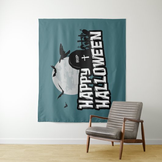 Happy Halloween Wandteppich (Beispiel)