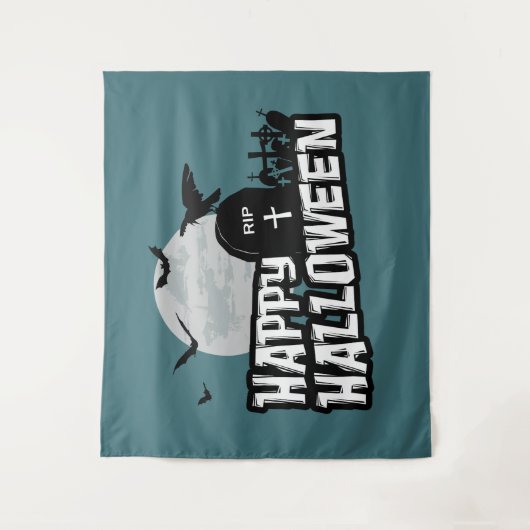 Happy Halloween Wandteppich (Vorderseite)