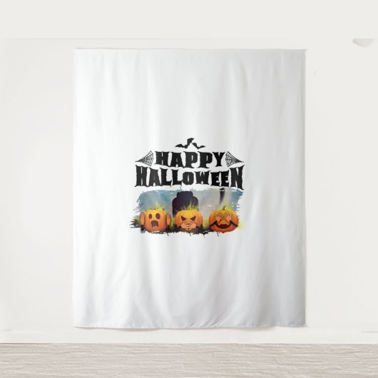 Happy Halloween Wandteppich (Vorderseite)