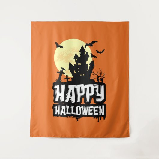 Happy Halloween Wandteppich (Vorderseite)