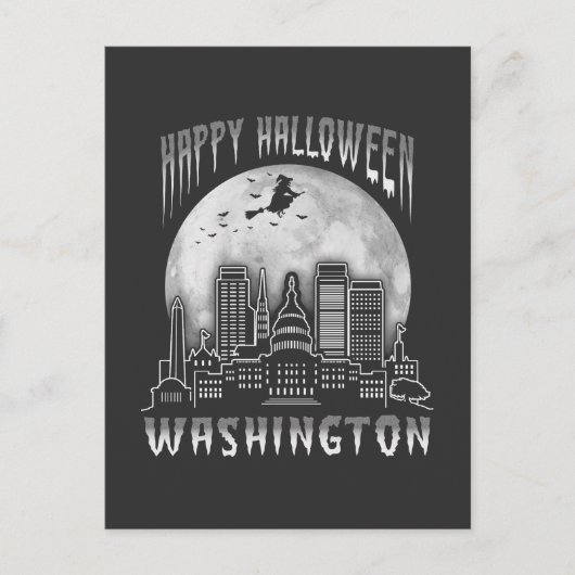 Happy Halloween Washington DC Postkarte (Vorderseite)