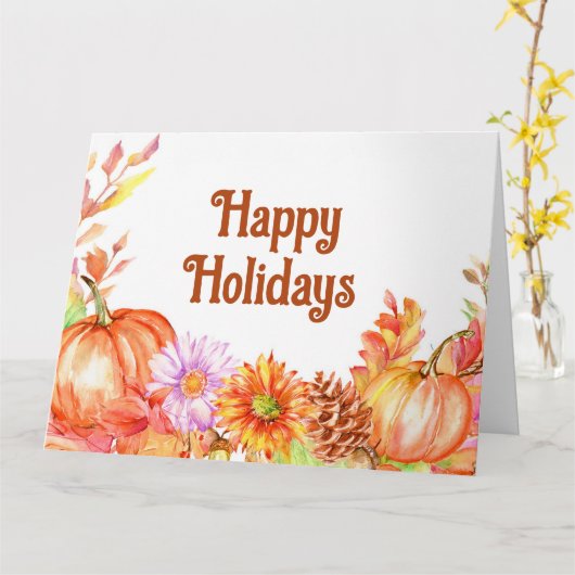 Happy Halloween Watercolor Karte (Gelbe Blume)