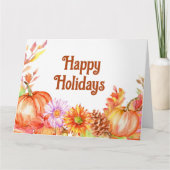 Happy Halloween Watercolor Karte (Vorderseite)