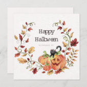 Happy Halloween Weihnachtskarte Feiertagskarte (Vorne/Hinten)