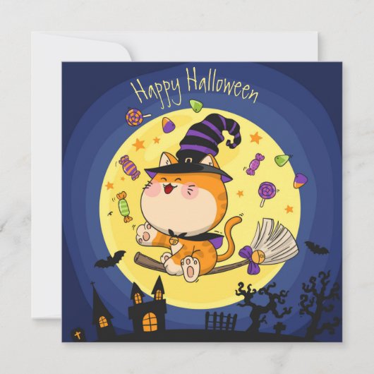 Happy Halloween Weihnachtskarte Feiertagskarte (Vorderseite)