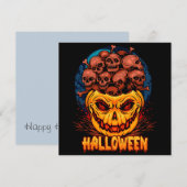 Happy Halloween Weihnachtskarte Feiertagskarte (Vorne/Hinten)
