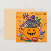 Happy Halloween Weihnachtskarte Feiertagskarte (Vorne/Hinten)