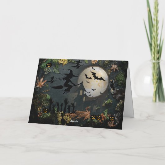 Happy Halloween Weihnachtskarte Feiertagskarte (Rückseite)