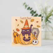 Happy Halloween Weihnachtskarte Feiertagskarte (Stehend Vorderseite)