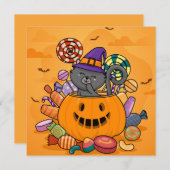 Happy Halloween Weihnachtskarte Feiertagskarte (Vorne/Hinten)