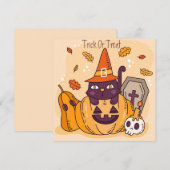 Happy Halloween Weihnachtskarte Feiertagskarte (Vorne/Hinten)