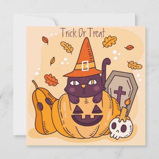 Happy Halloween Weihnachtskarte Feiertagskarte (Vorderseite)