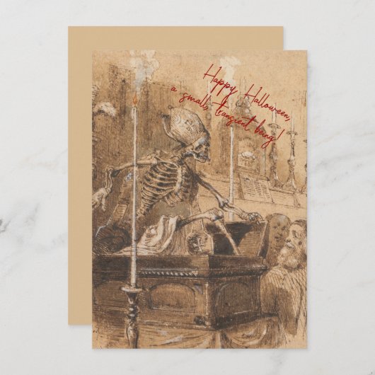 Happy Halloween Weihnachtskarte Feiertagskarte (Vorne/Hinten)