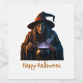 Happy Halloween Weinetikett (Einzelnes Label)