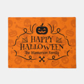 Happy Halloween Welcome Pumpkin Pattern Door Mat Fußmatte (Vorderseite)