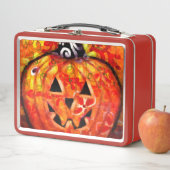 Happy Halloween Whimsical Jack-O-Lantern Metall Brotdose (Beispiel)