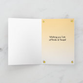 Happy Halloween Whimsical Scarecrow and Pumpkins Karte (Innenseite)