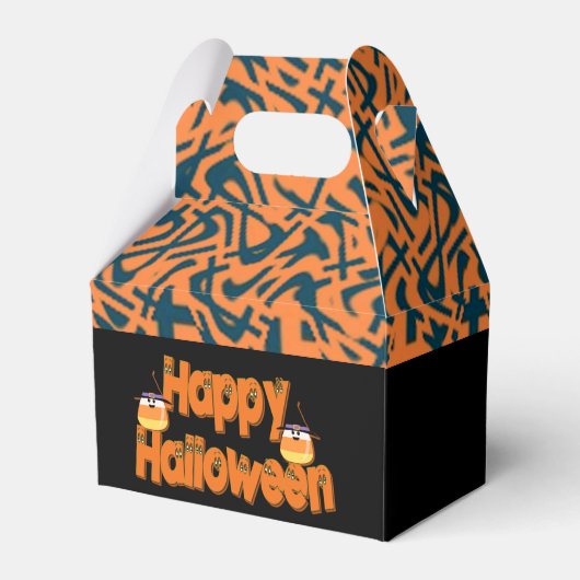 Happy Halloween Whimsical Text Gable Gvor Box Geschenkschachtel (Vorderseite)