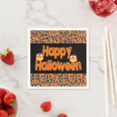 Happy Halloween Whimsical Text Napkins Serviette (Beispiel)