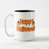 Happy Halloween Whimsical Text Tasse (Links)