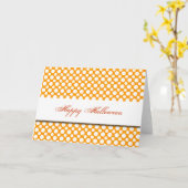 Happy Halloween White Polka Dot Card Karte (Gelbe Blume)