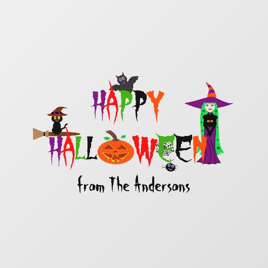 Happy Halloween Window Cling Fensteraufkleber (Blatt)
