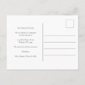 Happy Halloween Wir haben uns bewegt Ankündigungspostkarte (Rückseite)