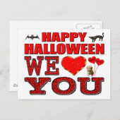 Happy Halloween Wir Liebe Sie Postkarte (Vorne/Hinten)